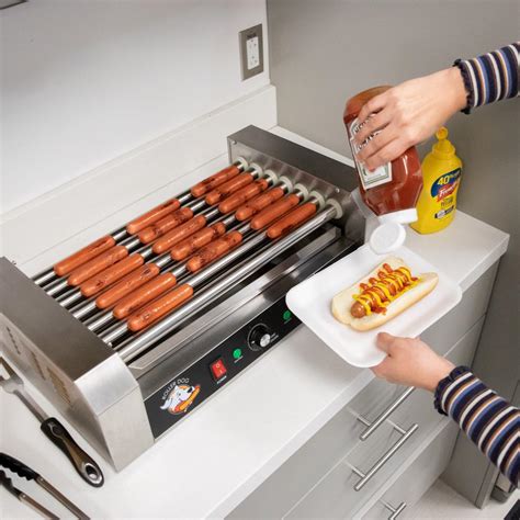 Funtime 187 Sq In Stainless Steel Hot Dog Roller Grill Rdb18ss The