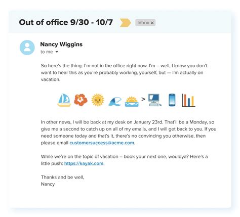 16 Out Of Office Message Examples Templates