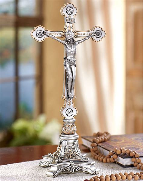 Wall Crosses And Crucifixes Pewter Style Altar Crucifix