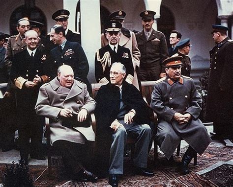 Fileyalta Summit 1945 With Churchill Roosevelt Stalin