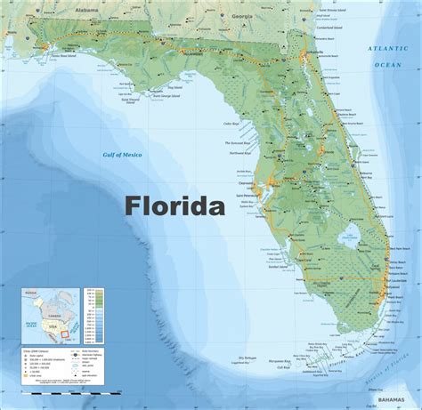 Detailed Map Of Florida West Coast Us States Map