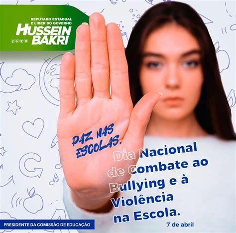 7 De Abril é O Dia Nacional De Combate Ao Bullying E à Violência Na Escola Líder Do Governo