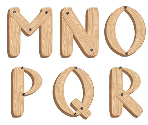 12 Free Wood Type Font Vector Images Wood Alphabet Letters Fonts