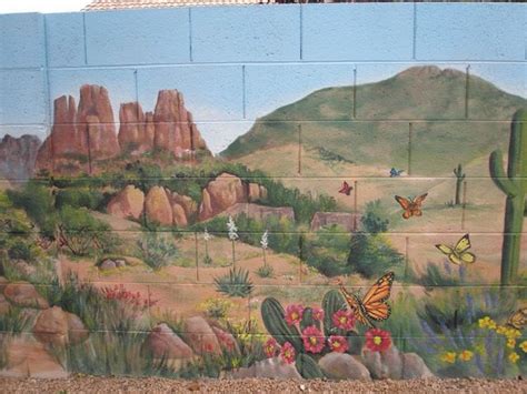 Southwest Landscape Murals Cornville Muralist Joan Bourque Murals
