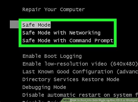 If this is the case, just restart your computer and try pressing f8 again. 3 Ways to Boot into Safe Mode on Mac OS X or Windows - wikiHow