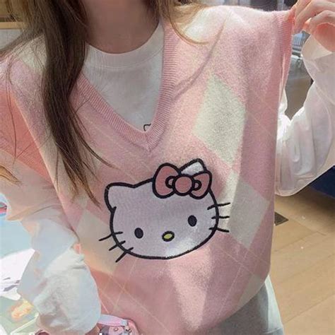 Cute Kawaii Kitty Sweater Shoptery Aesthetic Clothes Y2k Aesthetic