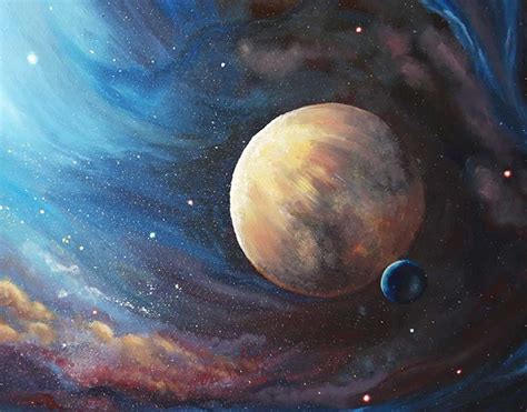 Universe Space Landscape Painting By Numbers Complete Kit Acrylic