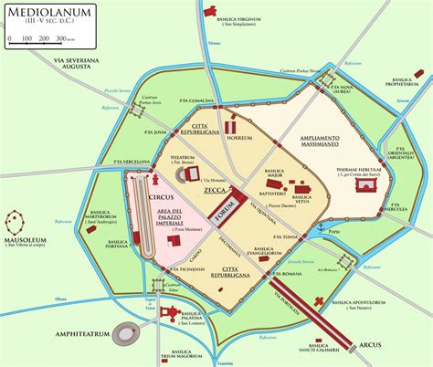 Mappa Della Milano Romana Come Si Chiamavano Le Vie Di Oggi Ai Tempi