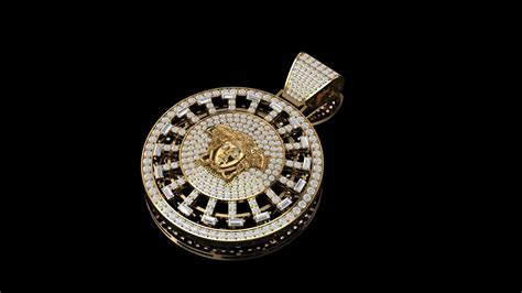 Versace full diamond pendant turnable 3D print model