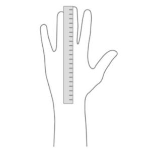 And the answer is 2.7559055118 in in 7 cm. Hand size - AUUG