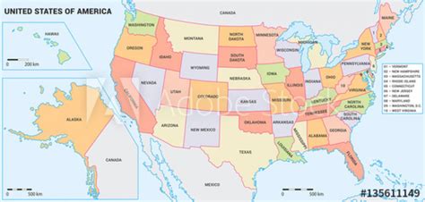 Covering an area of 1,717,856 sq. United States Including Alaska And Hawaii Map | Printable Map