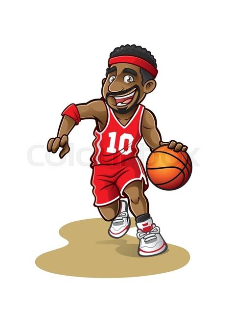 Cartoon basketball player is moving | Stock vector | Colourbox