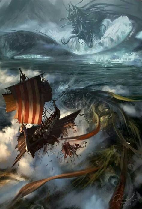 Sea Beast Mythological Creatures Fantasy Creatures Norse