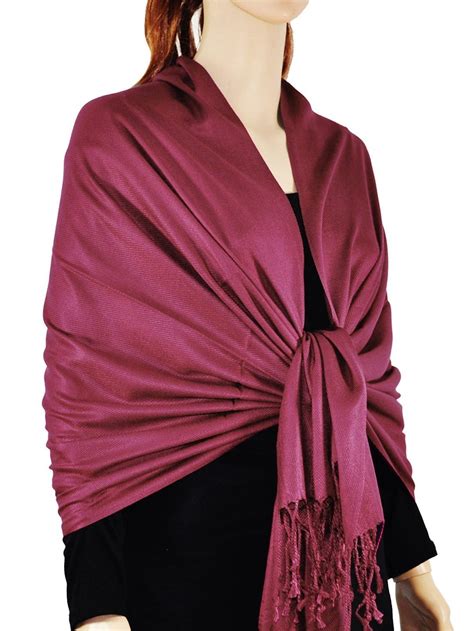 Large Solid Color Pashmina Shawl Wrap Scarf 78 X 28