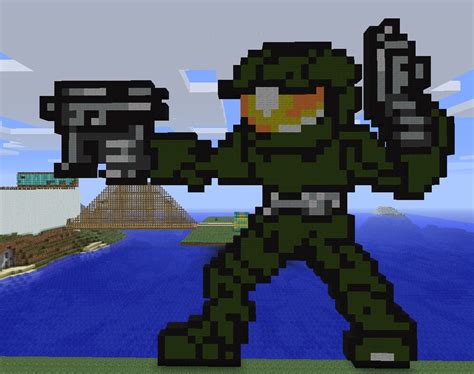Minecraft Pixel Art Halo
