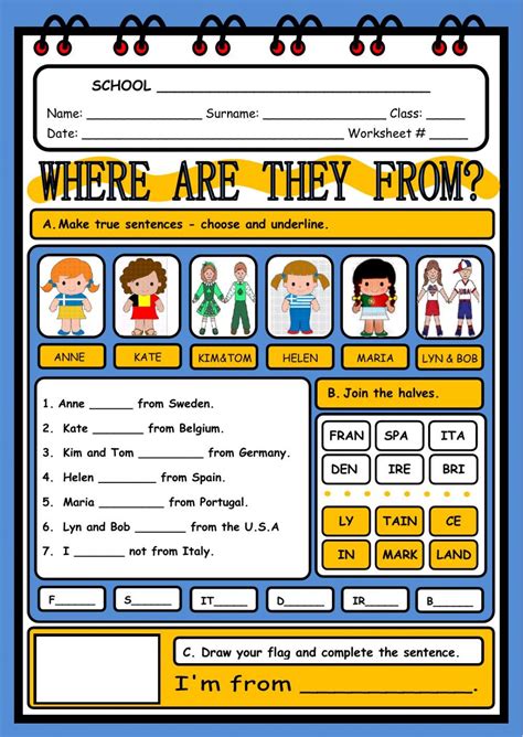Countries And Nationalities Interactive And Downloadable Worksheet