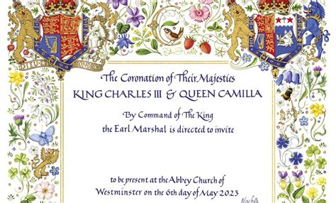Invitación a la coronación del rey Carlos III confirma que Camila