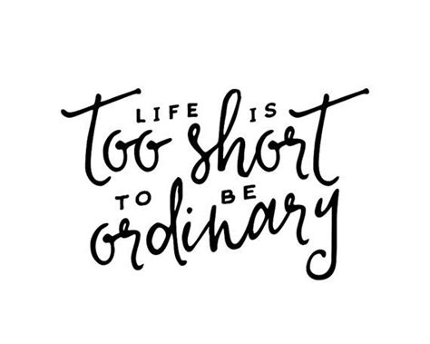 Life Is Too Short Inspirational Quote Motivational Print Short