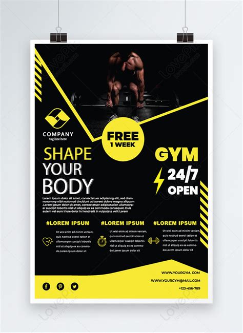Creative Gym And Fitness Poster Template Imagepicture Free Download