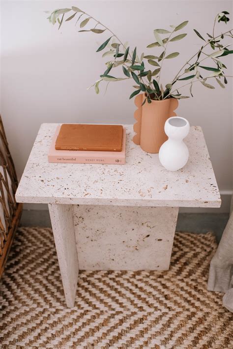 How To Make A Travertine Side Table Out Of Pavers Collective Gen