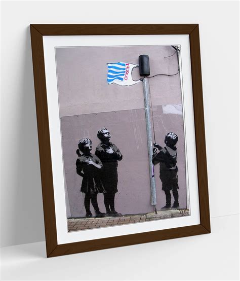Banksy Tesco Flag Poster Framed Wall Art Print Picture Home Etsy