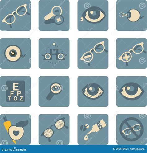 Ophthalmologist Set Of Icons Stock Vector Illustration Of Health