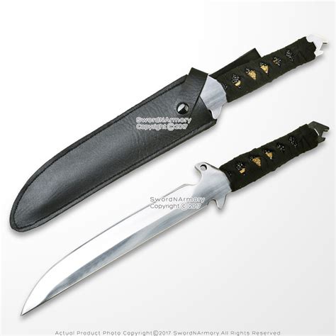 65mn Spring Steel Full Tang Tactical Tanto Sword Fixed Blade Functional