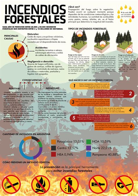 incendios forestales infografia on behance