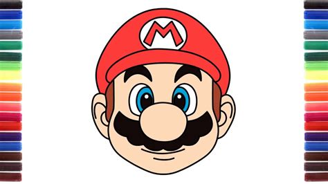 How To Draw Cute Emoji Super Mario Run Face Youtube