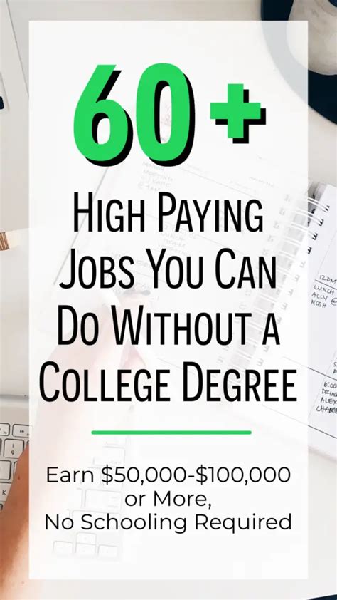 60 High Paying Jobs You Can Do Without A College Degree Easy Budget