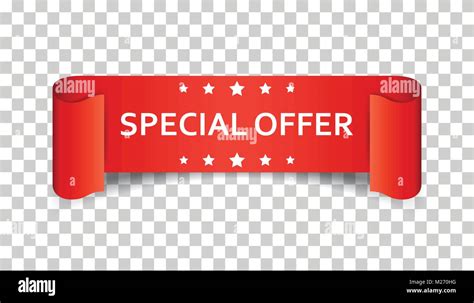Special Offer Ribbon Vector Icon Discount Sale Sticker Label On