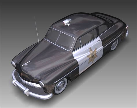 1949 Mercury Police Car 3d Turbosquid 1208565