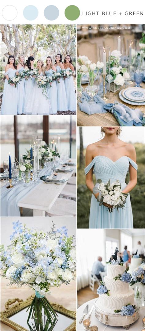 20 Spring Summer Light Blue And Green Wedding Colors R And R