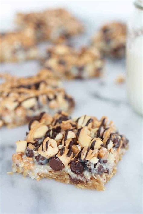 You can skip the chocolate. 7 Layer Oatmeal Chocolate Chip Cookie Bars - Half Baked ...