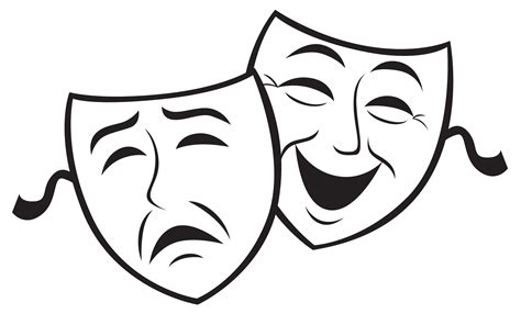 Drama Masks Silhouette At Getdrawings Free Download
