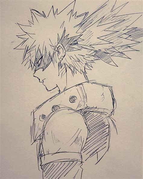 The Best 15 Bakugou Pencil Drawing My Hero Academia Drawing