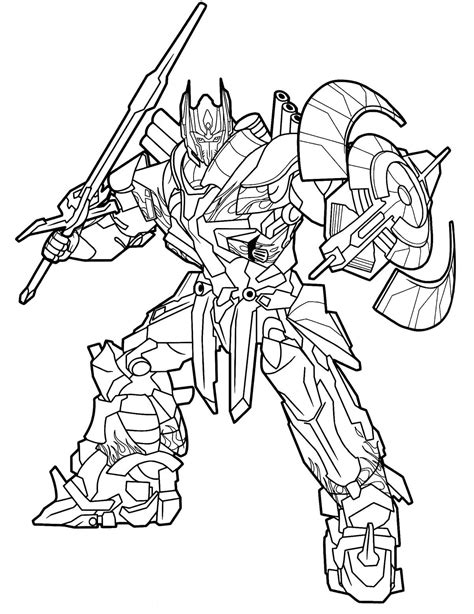 Optimus Prime Para Colorear