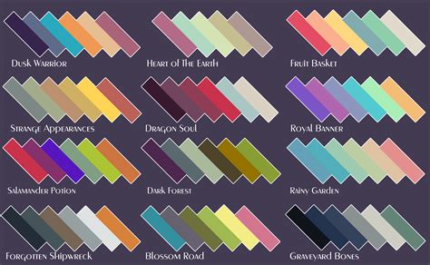 Move side to side for hue, up and down for lightness, and scroll for saturation. Fantasy Color Palette by puppsicle on DeviantArt