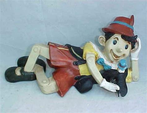 Rare Pinocchio Lying Down With Jiminy Cricket Figurine Walt Disney