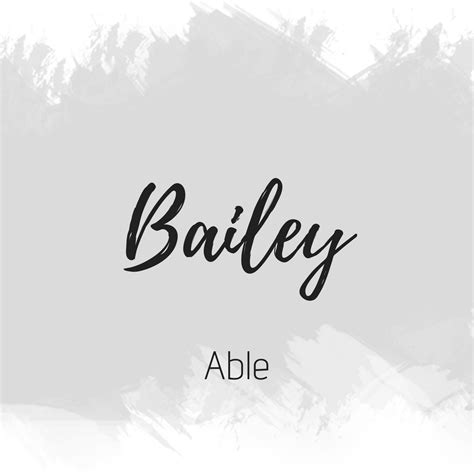 Bailey Baby Names Names With Meaning Baby Girl Names
