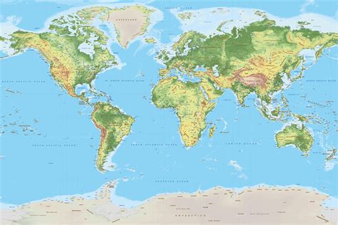 World Topographic Map Topographic Map Of Usa With States