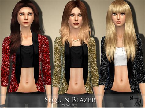 The Sims Resource Sequin Blazer By Black Lily Sims 4 Downloads