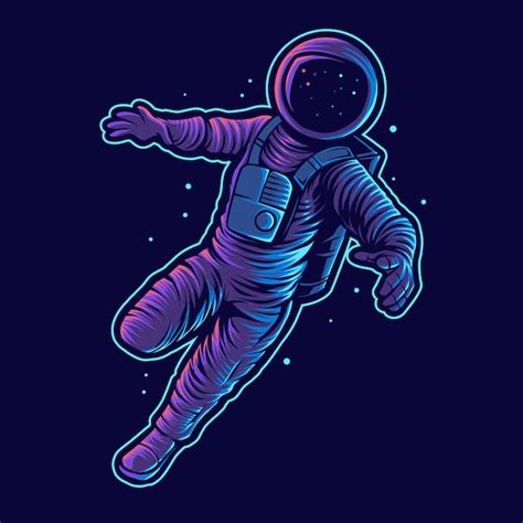 Premium Vector Astronaut Vector Illustration Float On Space