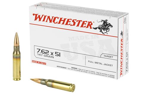 Winchester 762x51mm Nato 147 Gr Fmj 20box Sportsmans Outdoor