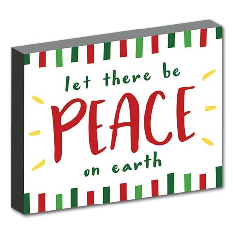 Let There Be Peace On Earth Message Block