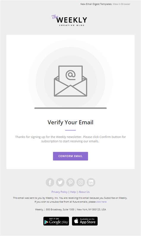 Weekly Responsive Email Newsletter Template With Online Email Builder