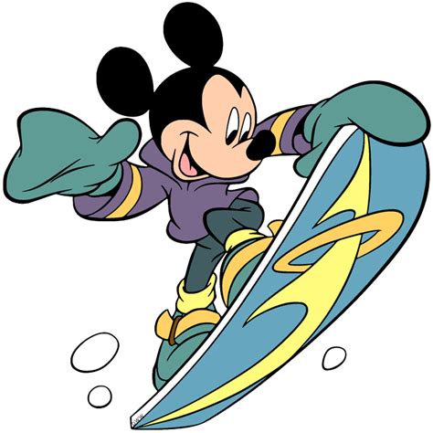 Disney Characters Skiing And Snowboarding Clip Art Images Disney Clip