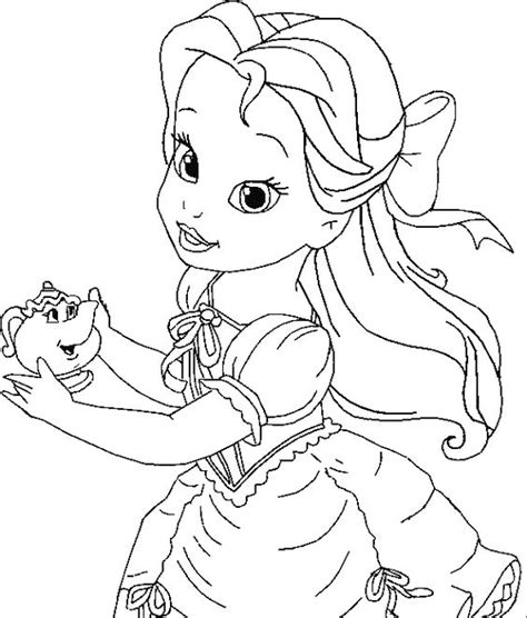 Princess belle coloring pages are a fun way for kids of all ages to develop creativity, focus, motor skills and color recognition. Little Belle Coloring For Kids - Princess Coloring Pages ...