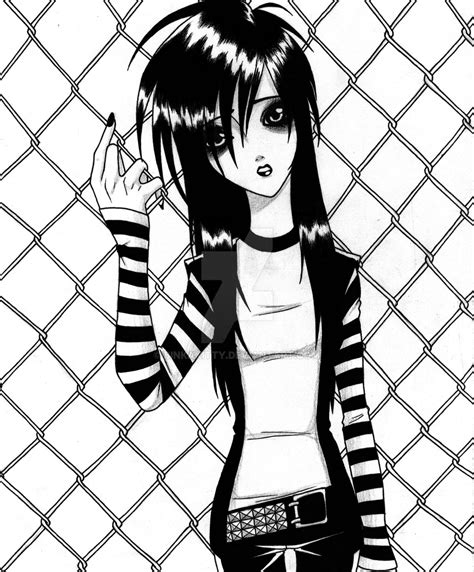 Emo Girl Drawing Anime At Getdrawings Free Download