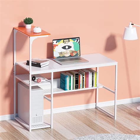 Buy Masacoro 40inch Home Office Desk 4 Tier Adjustable Small Computer